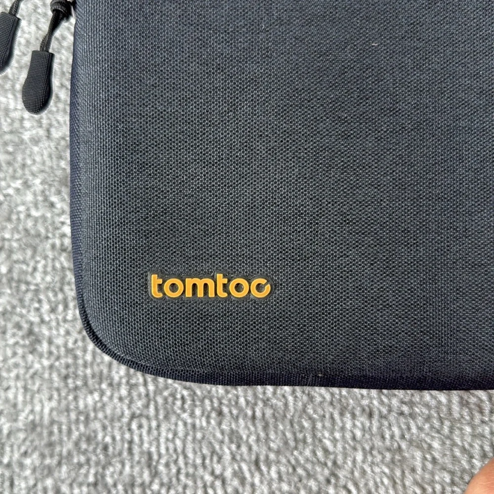 Tomtoc Black Protective Laptop Sleeve Case Zip Around Padded